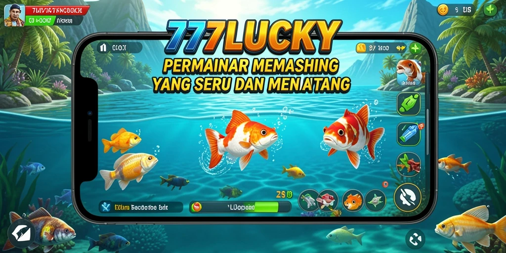 Tampilan gameplay 777LUCKY dengan pengalaman memancing yang seru.