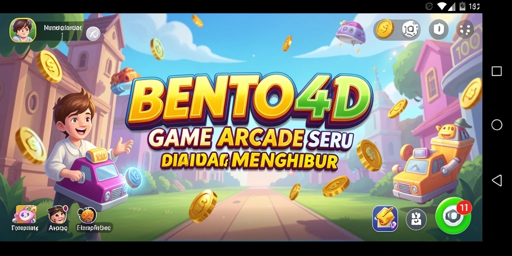 Tampilan gameplay seru dari game arcade BENTO4D dengan grafis menarik.