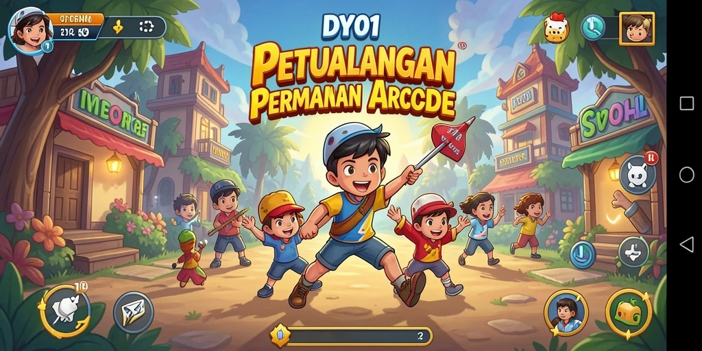 Tangkapan layar DY01 menampilkan aksi seru dalam permainan Arcade.
