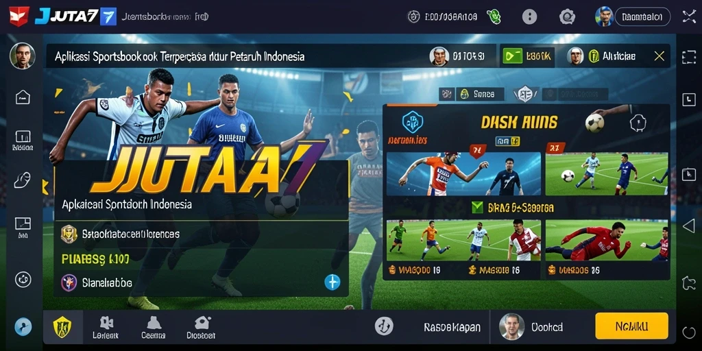 Screenshot utama JUTA7 menampilkan tampilan fitur live betting yang menarik.