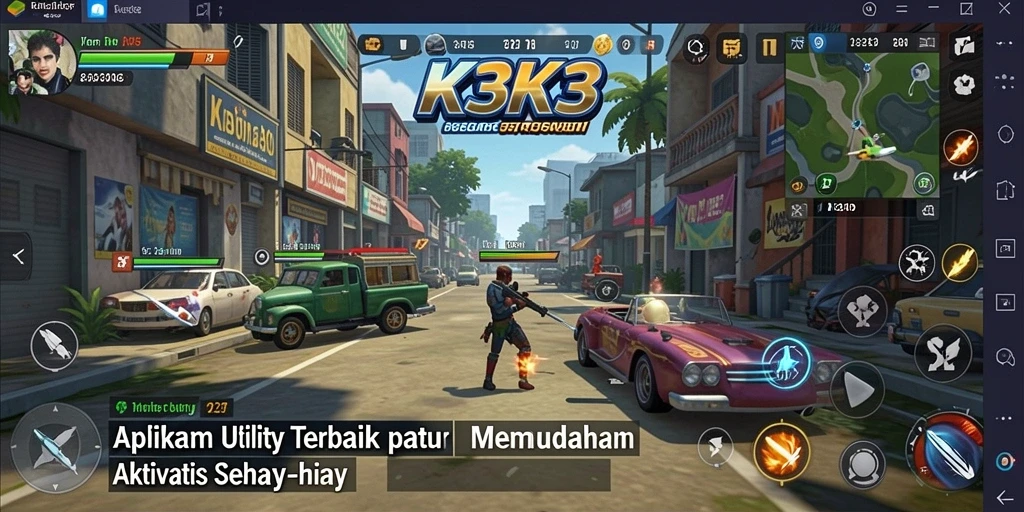 Tampilan antarmuka pengguna K3K3 yang menarik dan intuitif.