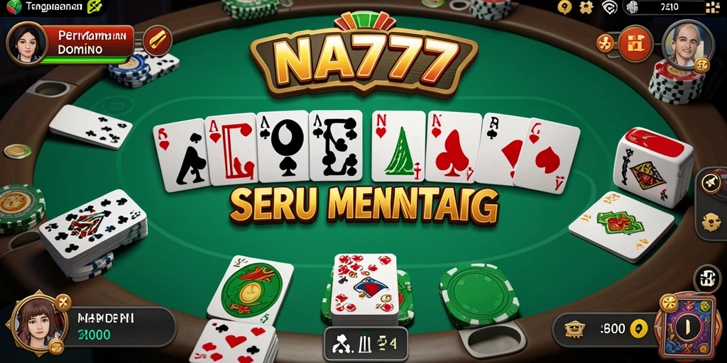 Tampilan utama gameplay NA777 menunjukkan pemain bersaing dalam permainan Domino.