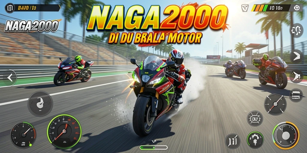 Gameplay seru dan menegangkan di lintasan balap motor.