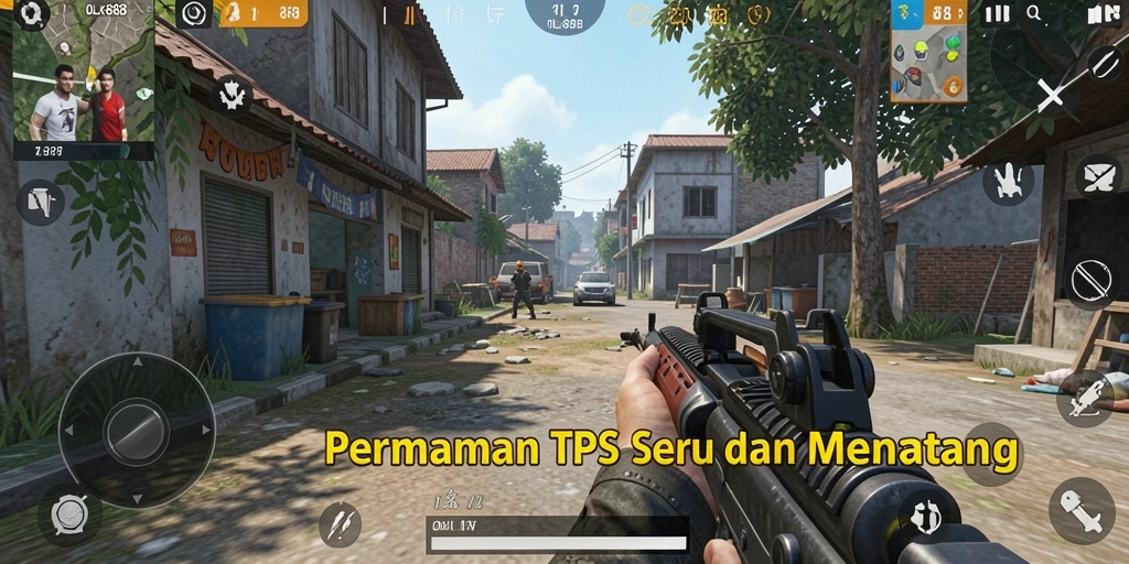 Screenshot dari OLX888 menampilkan aksi mendebarkan dalam permainan TPS.