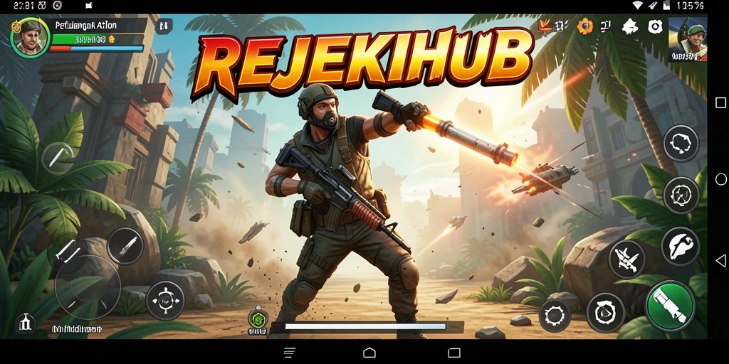 Tampilan gameplay yang mendebarkan dan penuh aksi dari REJEKIHUB.