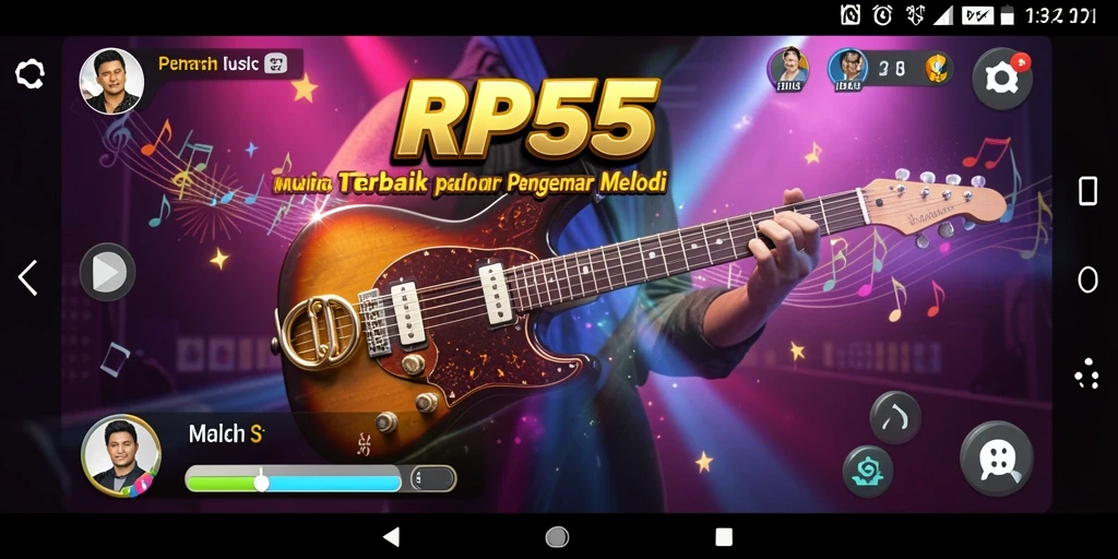 Tampilan gameplay RP55 yang seru dan interaktif dengan berbagai lagu.
