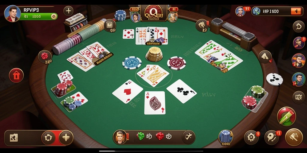 Tampilan gameplay QiuQiu yang seru dan menghibur.